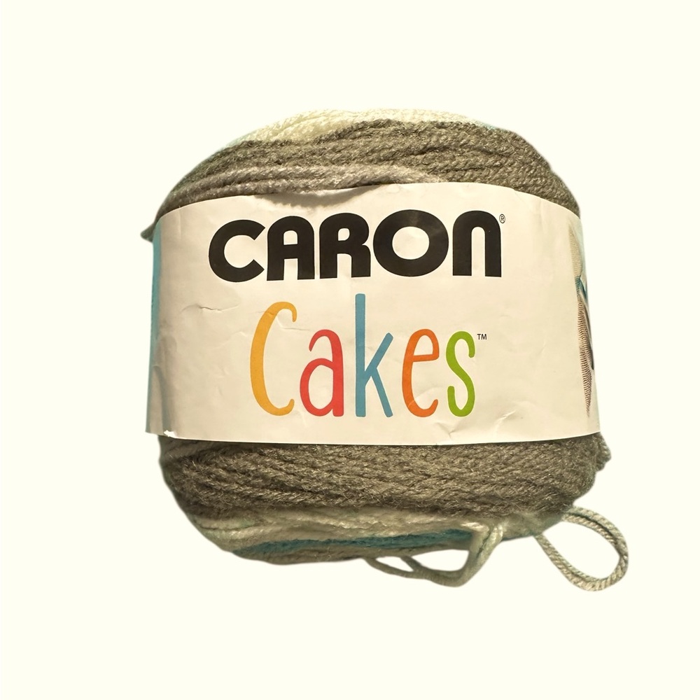 Caron Cakes Yarn in Gray Teal Cream 200 g